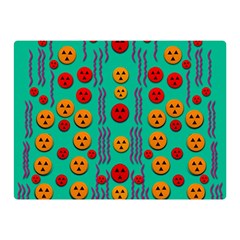 Pumkins Dancing In The Season Pop Art Double Sided Flano Blanket (mini)  by pepitasart