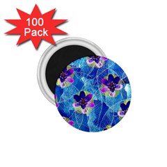 Purple Flowers 1 75  Magnets (100 Pack)  by DanaeStudio