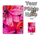 Geometric Magenta Garden Playing Cards 54 Designs  Front - Spade3