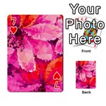 Geometric Magenta Garden Playing Cards 54 Designs  Front - Heart7
