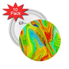 Happy Multicolor Painting 2 25  Buttons (10 Pack)  by designworld65