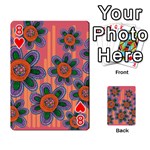 Colorful Floral Dream Playing Cards 54 Designs  Front - Heart8