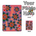 Colorful Floral Dream Playing Cards 54 Designs  Front - Heart10
