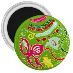Green Organic Abstract 3  Magnets by DanaeStudio