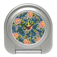 Floral Fantsy Pattern Travel Alarm Clocks by DanaeStudio