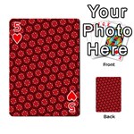 Red Passion Floral Pattern Playing Cards 54 Designs  Front - Heart5