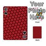 Red Passion Floral Pattern Playing Cards 54 Designs  Front - Club10
