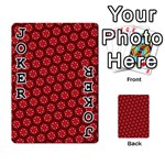 Red Passion Floral Pattern Playing Cards 54 Designs  Front - Joker1