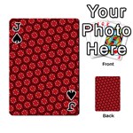 Red Passion Floral Pattern Playing Cards 54 Designs  Front - SpadeJ