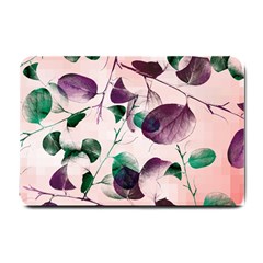 Spiral Eucalyptus Leaves Small Doormat  by DanaeStudio