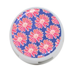 Pink Daisy Pattern 4-port Usb Hub (one Side) by DanaeStudio