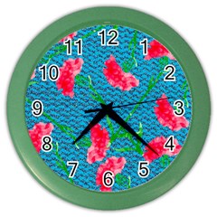 Carnations Color Wall Clocks by DanaeStudio
