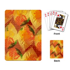 Fall Colors Leaves Pattern Playing Card by DanaeStudio