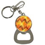 Fall Colors Leaves Pattern Bottle Opener Key Chains Front
