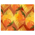 Fall Colors Leaves Pattern Double Sided Flano Blanket (Medium)  60 x50  Blanket Back