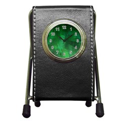 Ombre Green Abstract Forest Pen Holder Desk Clocks by DanaeStudio