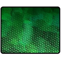 Ombre Green Abstract Forest Fleece Blanket (medium)  by DanaeStudio