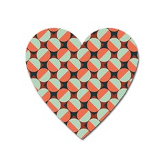 Modernist Geometric Tiles Heart Magnet by DanaeStudio
