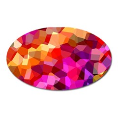 Geometric Fall Pattern Oval Magnet by DanaeStudio