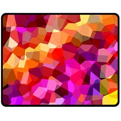 Geometric Fall Pattern Fleece Blanket (medium)  by DanaeStudio