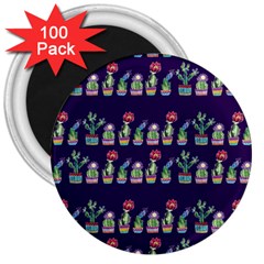 Cute Cactus Blossom 3  Magnets (100 Pack) by DanaeStudio