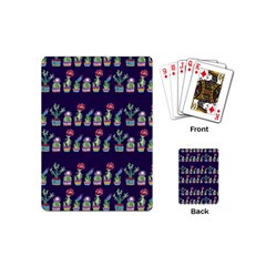 Cute Cactus Blossom Playing Cards (mini)  by DanaeStudio