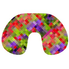 Colorful Mosaic Travel Neck Pillows by DanaeStudio