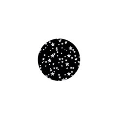 Black And White Starry Pattern 1  Mini Magnets by DanaeStudio
