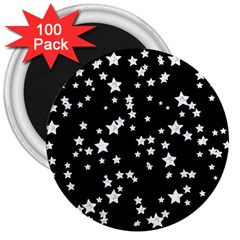 Black And White Starry Pattern 3  Magnets (100 Pack) by DanaeStudio