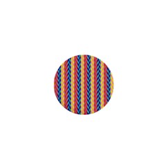 Colorful Chevron Retro Pattern 1  Mini Magnets by DanaeStudio
