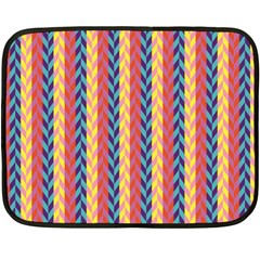 Colorful Chevron Retro Pattern Fleece Blanket (mini) by DanaeStudio