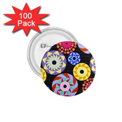 Colorful Retro Circular Pattern 1 75  Buttons (100 Pack)  by DanaeStudio