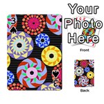 Colorful Retro Circular Pattern Playing Cards 54 Designs  Front - Spade3