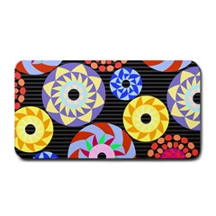 Colorful Retro Circular Pattern Medium Bar Mats by DanaeStudio