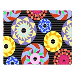Colorful Retro Circular Pattern Double Sided Flano Blanket (large)  by DanaeStudio