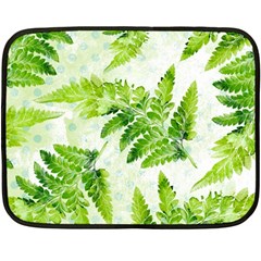 Fern Leaves Double Sided Fleece Blanket (mini)  by DanaeStudio