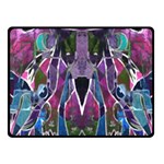 Sly Dog Modern Grunge Style Blue Pink Violet Fleece Blanket (Small) 50 x40  Blanket Front