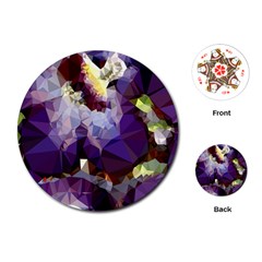 Purple Abstract Geometric Dream Playing Cards (round)  by DanaeStudio