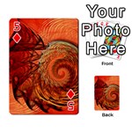 Nautilus Shell Abstract Fractal Playing Cards 54 Designs  Front - Diamond5