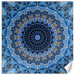 Feel Blue Mandala Canvas 20  X 20   by designworld65