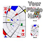 Swirl Grid With Colors Red Blue Green Yellow Spiral Playing Cards 54 Designs  Front - Diamond10