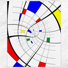 Swirl Grid With Colors Red Blue Green Yellow Spiral Canvas 11  X 14   by designworld65