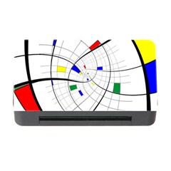 Swirl Grid With Colors Red Blue Green Yellow Spiral Memory Card Reader With Cf by designworld65