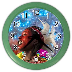 African Star Dreamer Color Wall Clocks by icarusismartdesigns