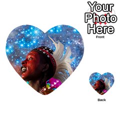 African Star Dreamer Multi-purpose Cards (heart)  by icarusismartdesigns