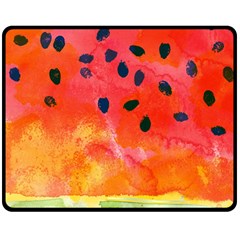 Abstract Watermelon Double Sided Fleece Blanket (medium)  by DanaeStudio
