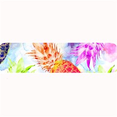 Colorful Pineapples Over A Blue Background Large Bar Mats by DanaeStudio