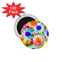 Colorful Daisy Garden 1 75  Magnets (100 Pack)  by DanaeStudio