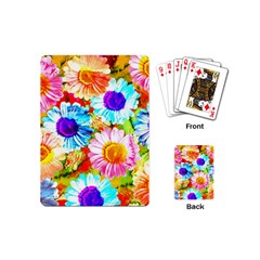 Colorful Daisy Garden Playing Cards (mini)  by DanaeStudio