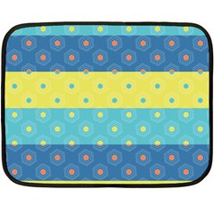 Hexagon And Stripes Pattern Double Sided Fleece Blanket (mini)  by DanaeStudio
